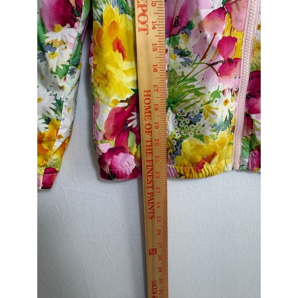 Gap Kids Floral Windbreaker Jacket Multicolor Hooded Full Zip XL‎ 12-13 Regular - Picture 3 of 9